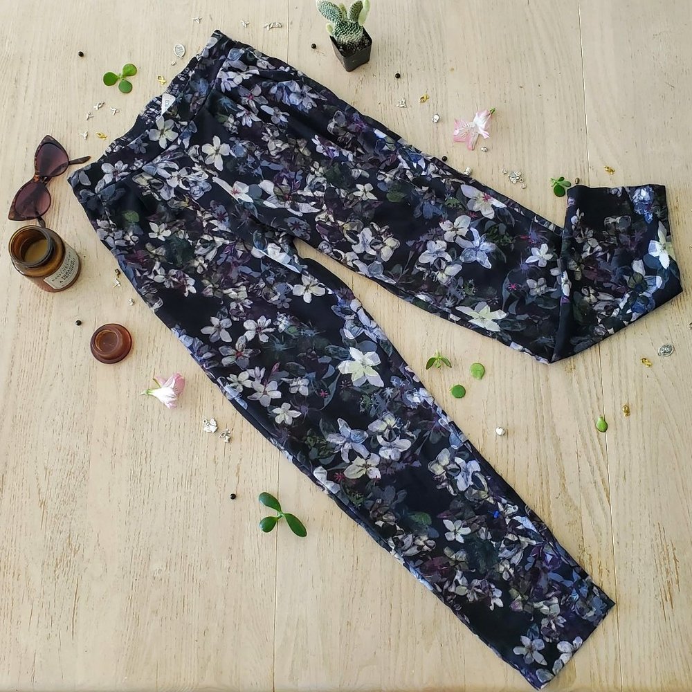 Mimi Chica Black Floral Pants With Pockets!